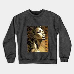 Haughty lady drama pose (line drawing) Crewneck Sweatshirt